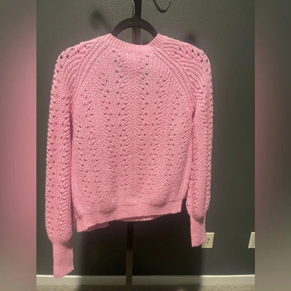 Lilly Pulitzer Pink Cable Knit Button Cardigan with Camisole - Picture 3 of 8